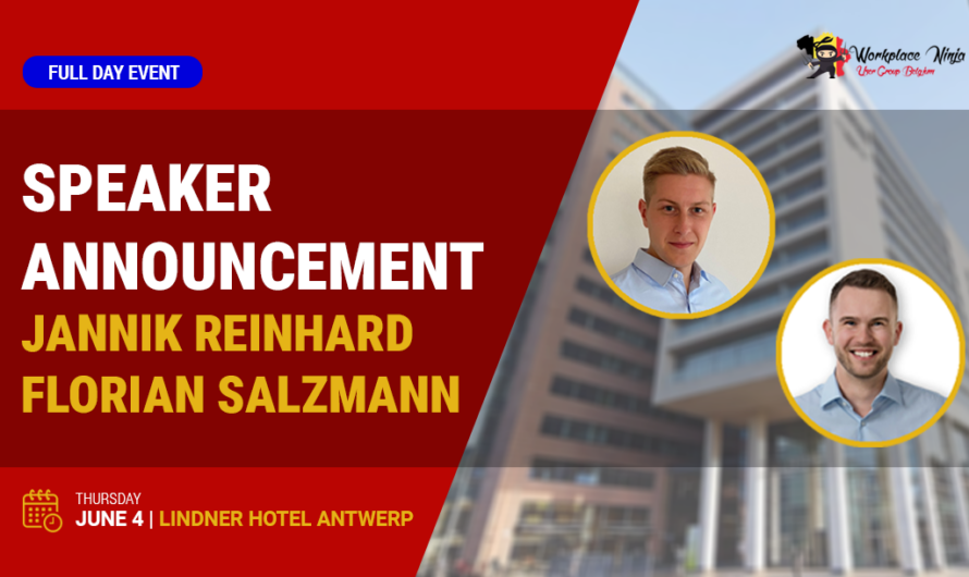 Speaker Announcement — Workplace Ninjas Belgium 2026
