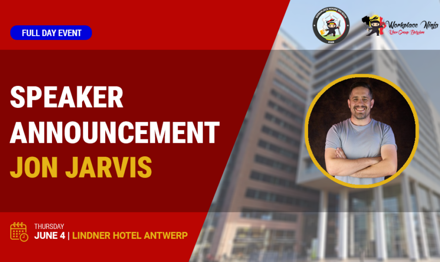 Speaker Announcement — Workplace Ninjas Belgium 2026