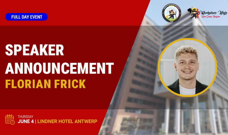 Speaker Announcement — Workplace Ninjas Belgium 2026