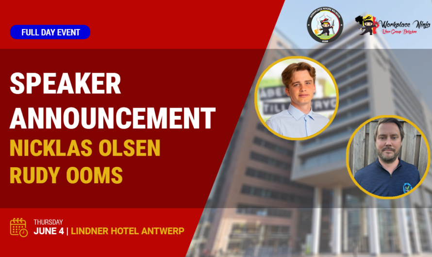 Speaker Announcement — Workplace Ninjas Belgium 2026